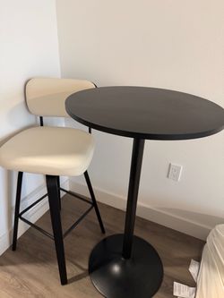 Bar top table and 2 chairs
