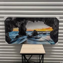 48 x 24 Large Ocean Canvas Wall Art Seascape Picture Prints Black and White Painting Home Decor