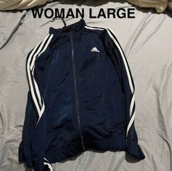 Adidas Women's Large Track Jacket Navy