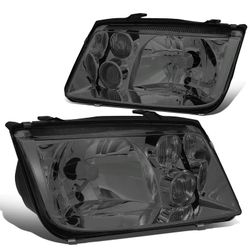 99-05 Volkswagen Jetta Smoked Lens Headlights, Luces Aumadas