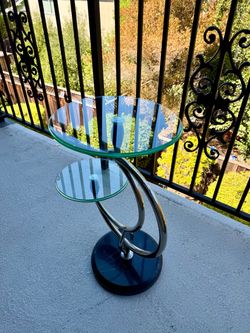 Art Deco Side Table with Marble Base