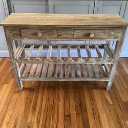 Entryway Table Console Wine Holder