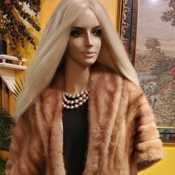 Genuine Mink Fur Shawl 
