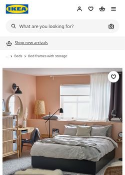 IKEA Queen 6 Drawer Platform Bed Frame