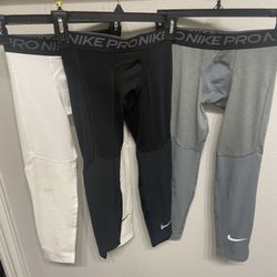 Nike Pro Boys Youth Compression Leggings Set Of 3 Size Small