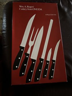 Brand New Wm A Rogers ONEIDA 6 Pc Chef's Cutlery Set Stainless In Box Made In Japan