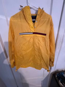 Vintage Tommy Jeans Pullover Windbreaker Jacket Yellow 90s
