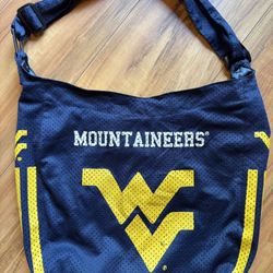 West Virginia University Football Jersey Crossbody Purse Tote Shoulder Bag WVU