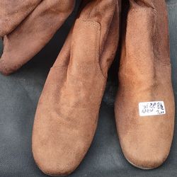 New Brown Suede Like Boots, Size 8 1/2