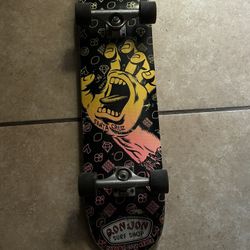 Santa Cruz Skateboard With Cruiser Wheels