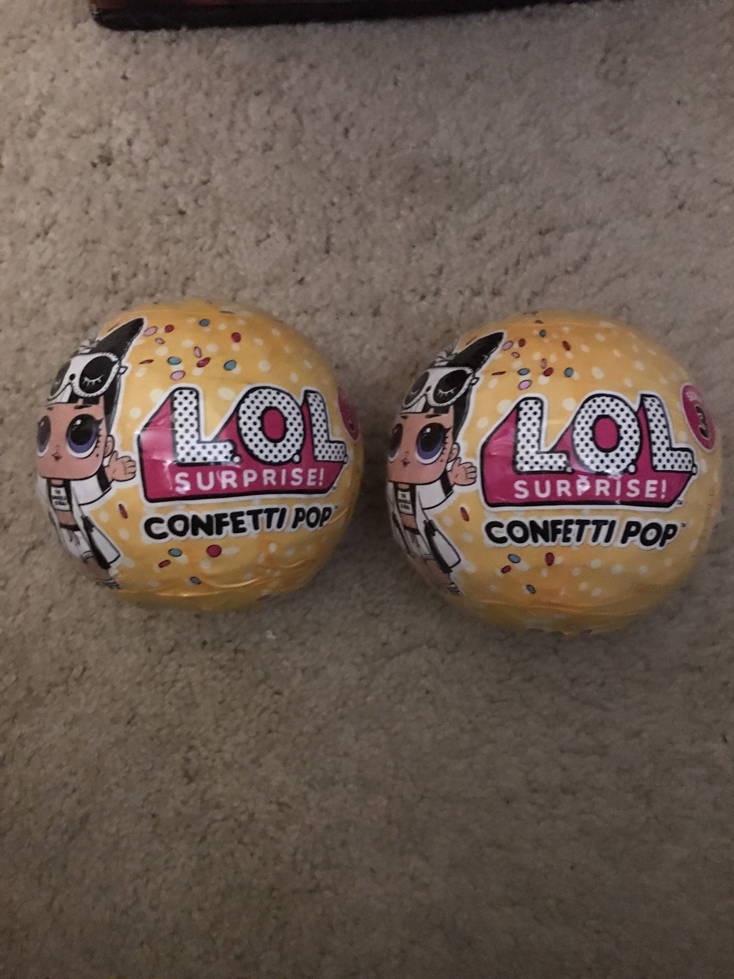 lol surprise mystery dolls set of 2 rare confetti balls