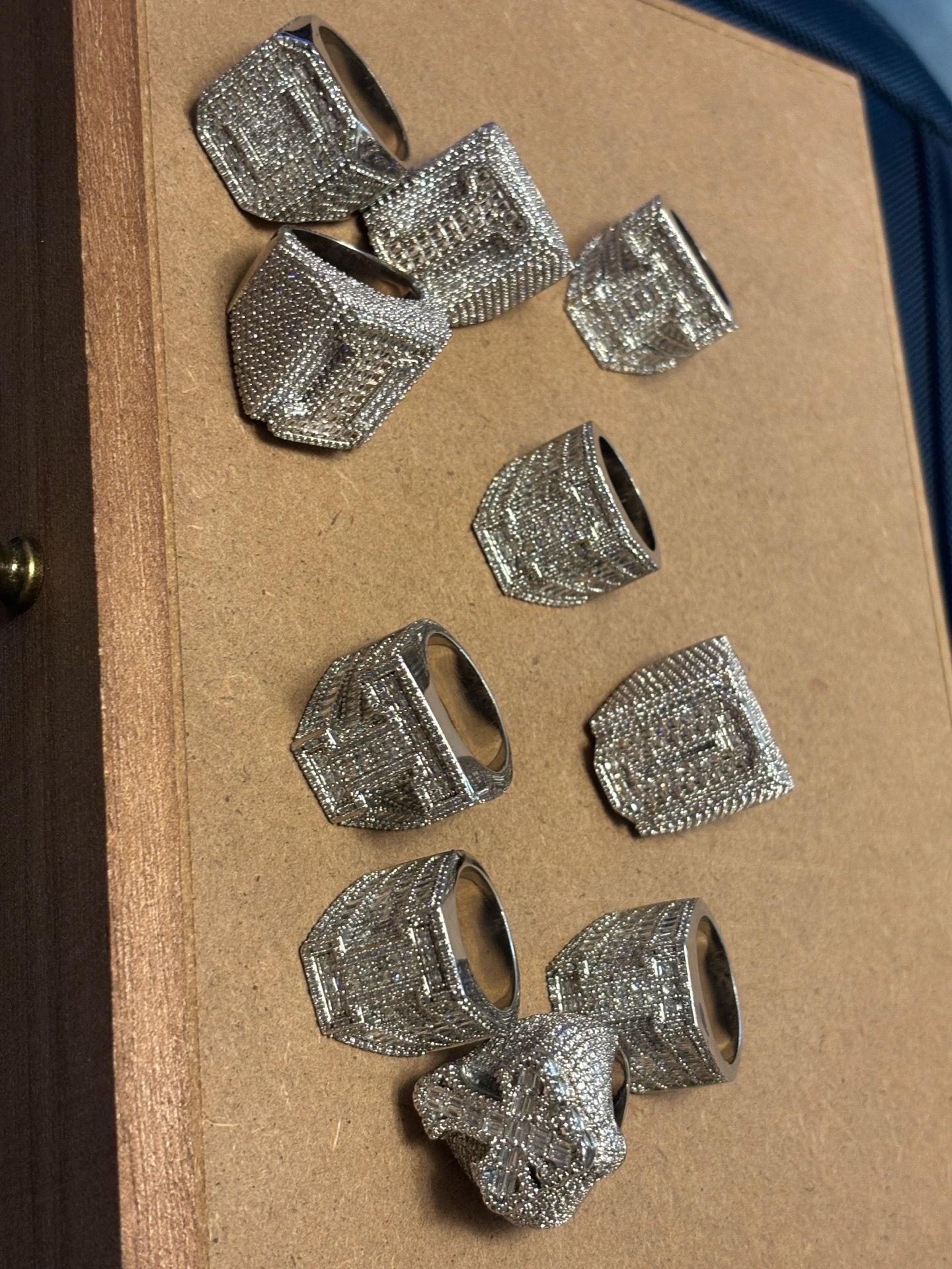 Iced Out Initial Rings