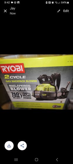RYOBI 2 CYCLE GAS BACKPACK BLOWER