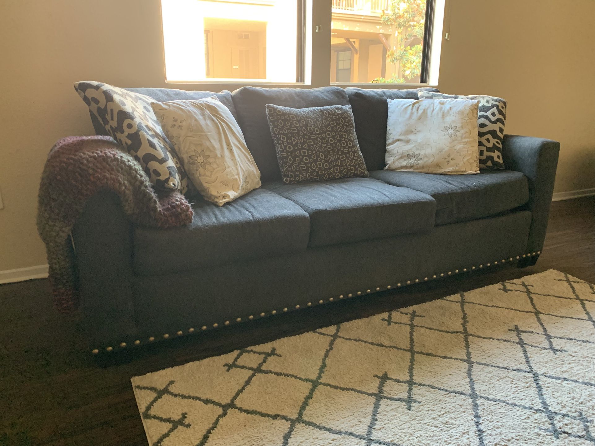 COUCH, CHAIR & OTTOMAN