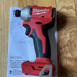 Milwaukee #3651-20 M18 Brushless Compact 1/4” Hex Impact Driver (Tool Only)