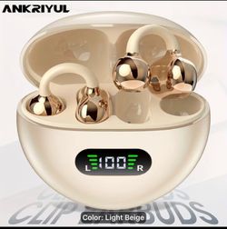 New! Beige Noise Reduction Earbuds with charging case