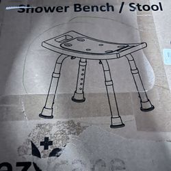Ez2Care  Adjustable Light Weight Shower Bench