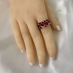 Pink/Black Ring, Size 8