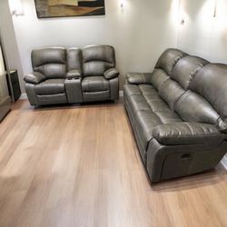 New Ashley Furniture Dunwell Power Reclining Sofa And Loveseat 