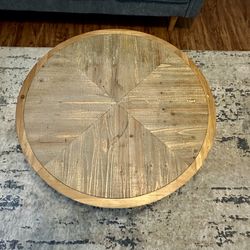 Wood coffee table