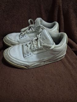 Jordan 3 triple white size 8