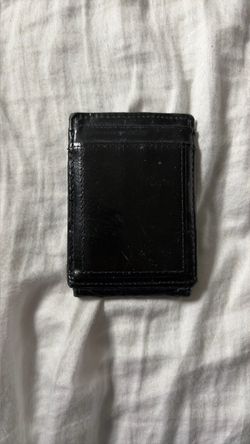 Black Leather Bifold Wallet
