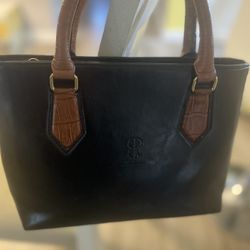 Vintage Bellerose Woman’s Brown/Blk Leather Purse