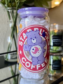 Carebear Strabucks UVDTF Designed Libbey Glass