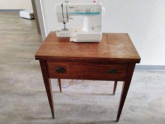 Antique Table & Sewing Machine