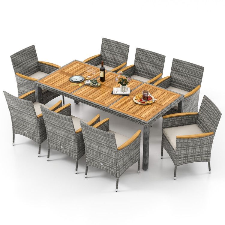 9pc Outdoor Patio Dining Table Furniture Set