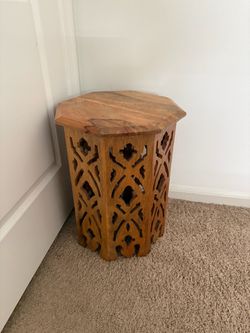Wood stool/side table