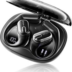 Open Ear Earbuds Bluetooth Headphones Wireless - 80Hrs Playtime Wireless Earbuds with IPX7 Waterproof Touch Control Earphones Sport with 18.2mm Driver