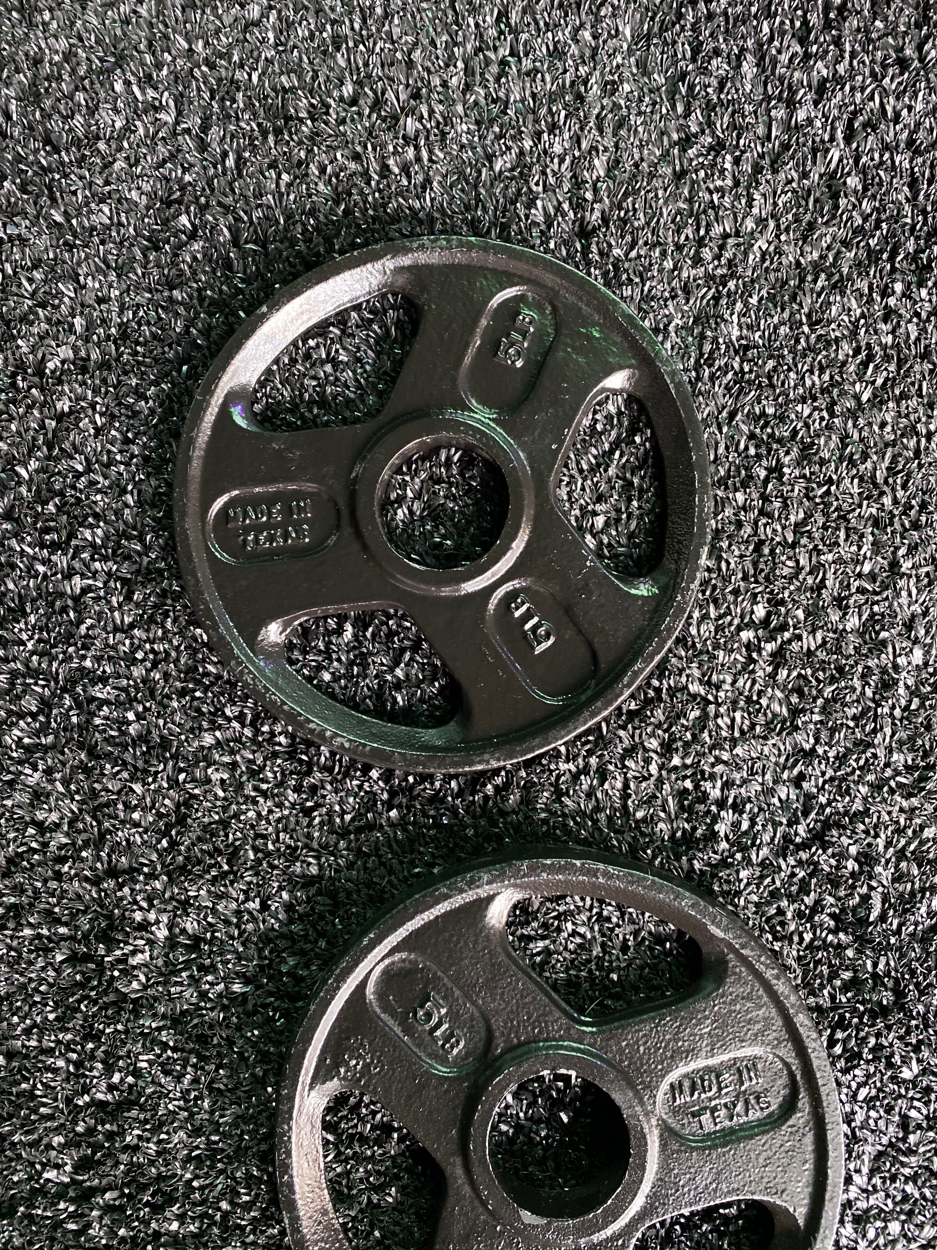 Cast Iron Grip Plate sets 5lb pairs- Price for one pair- New