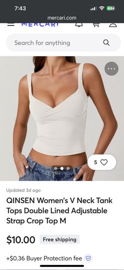 Quinsen V-Neck Crop Top - Size Small