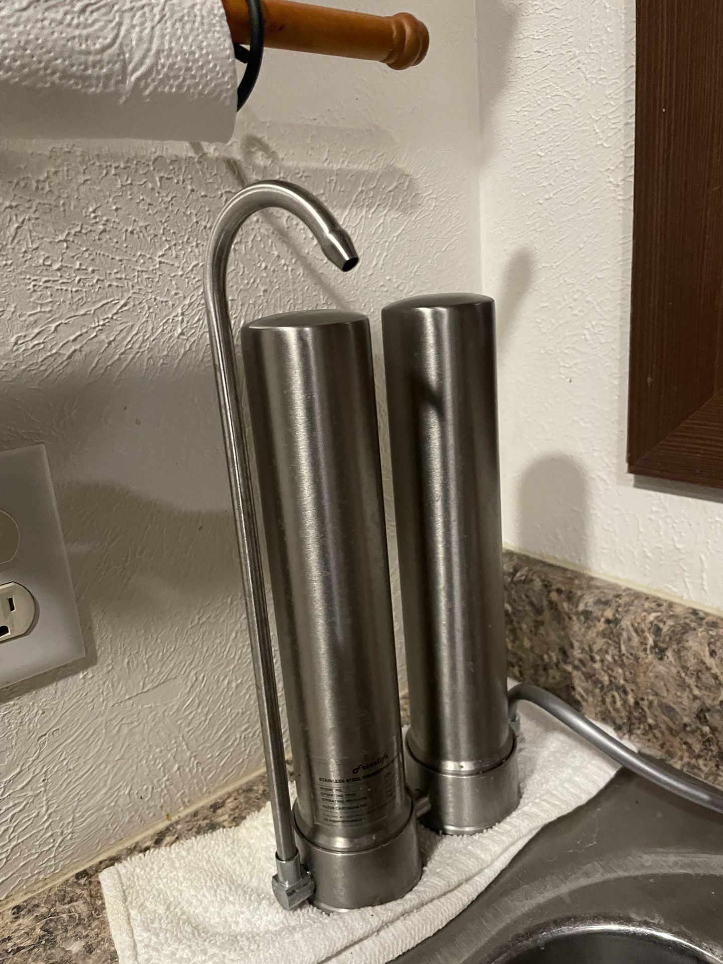 Frizzlife DS99 Countertop Water Filter System, 8-Stage Stainless Steel Faucet Water Filtration, 0.5