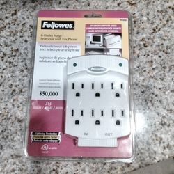 6 Outlet Surge W/phone Fax 