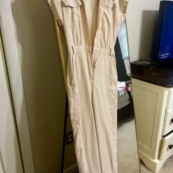 Beige jumpsuit 