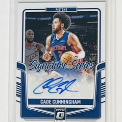 2024-25 Panini Donruss Optic Cade Cunningham Signature Series Autograph Auto SSP Detroit Pistons