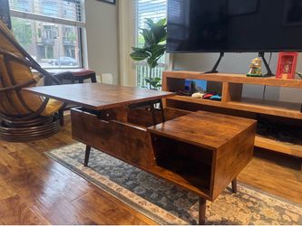 Coffee table with lift top and storage