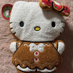 hello kitty gingerbread pillow 