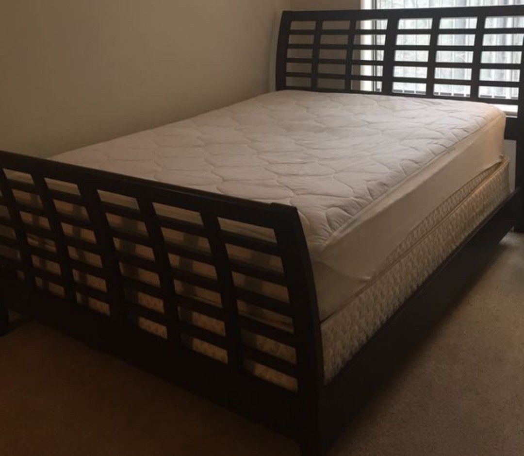 Queen bed frame with metal frame only