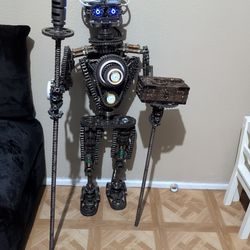 Custom steel robot metal art sculpture 40 inch tall