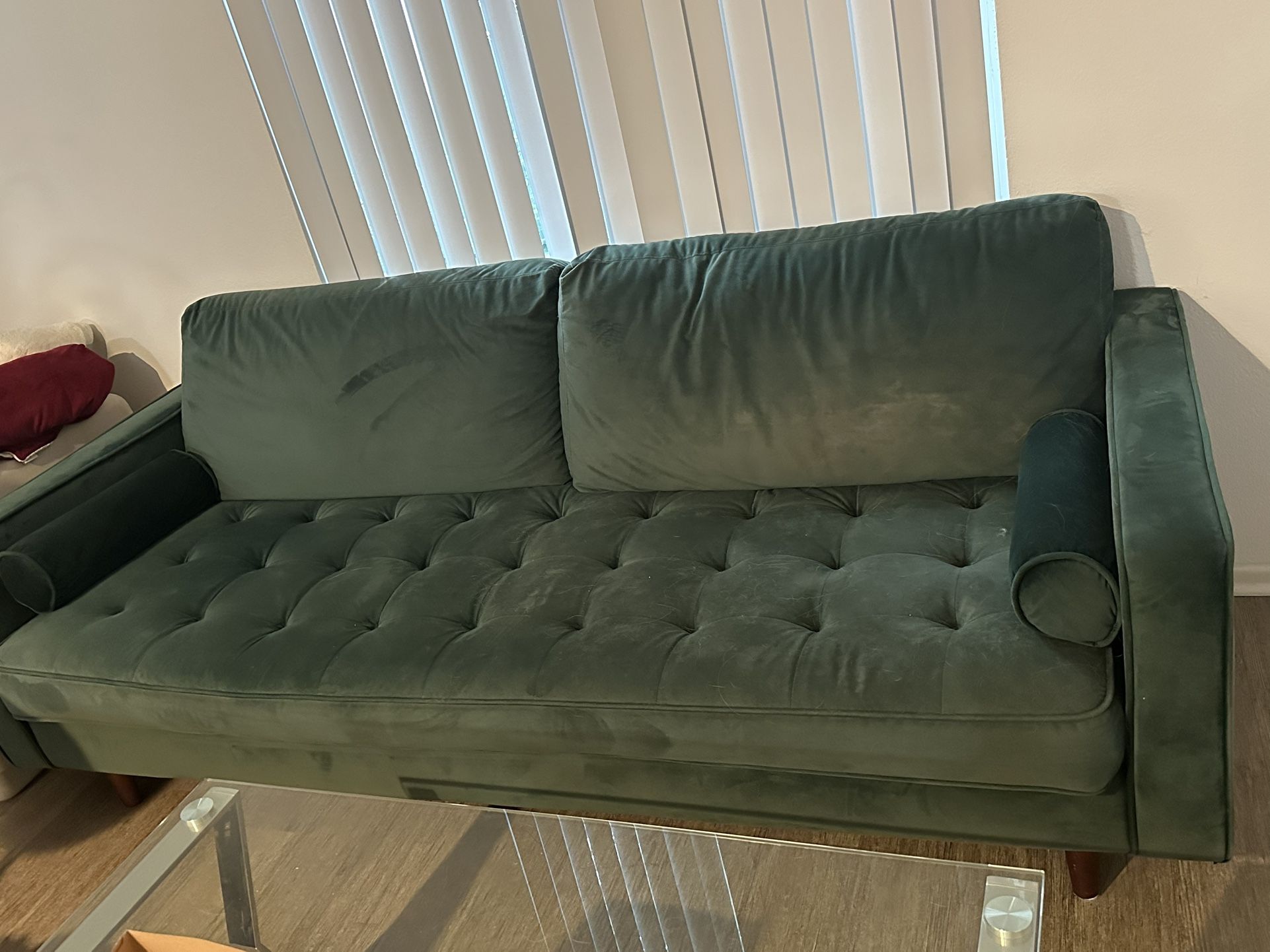 7-foot Cool Green Couch 