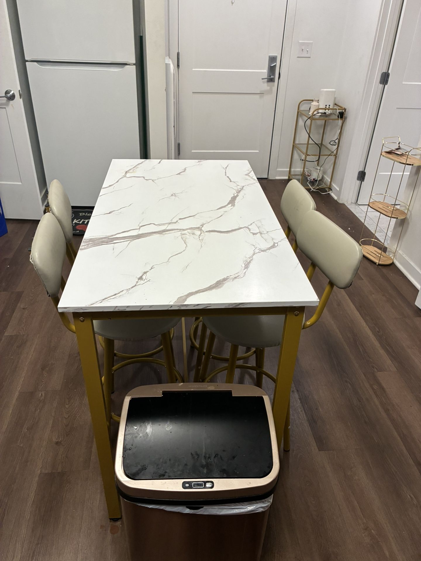 Dining room table with four chairs