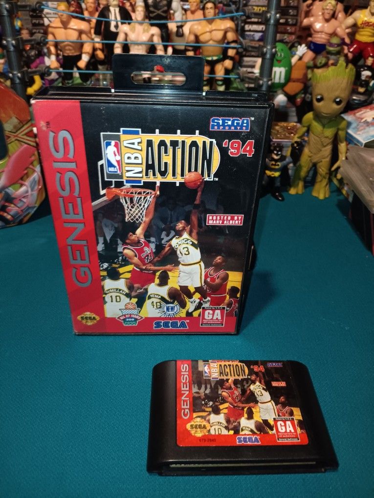 Sega Genesis Entertainment System Game "NBA Action 94" ( Vintage 1994 )