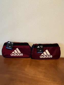 New Adidas Set of 2 Diablo Small Duffel Bags Black/Scorpio