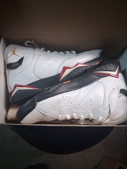 Air Jordan 7 Low White Red Sneakers cardinals  size 13