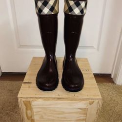 Burberry Waterproof Rain Boots Women US 6 EU 36