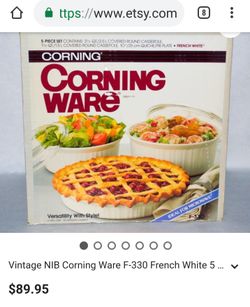 CorningWare French White 4 Piece Bake and Serve Set
