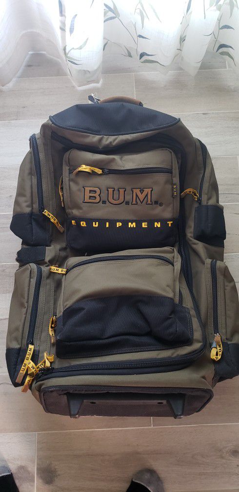  B.U.M. Equipment Duffle Travel gym bag army olive green RETRO BUM